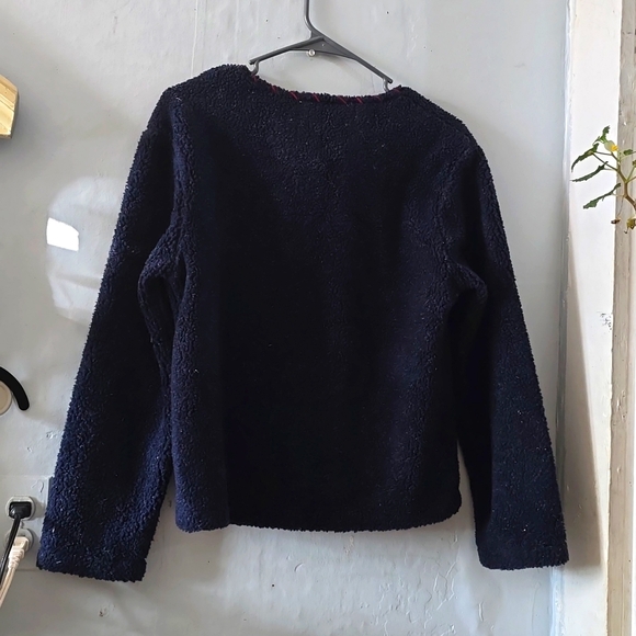 🎄Tasha Polizzi Saddleblanket Snap Sherpa Fleece Jacket Patchwork Kittens Xmas - Picture 6 of 7